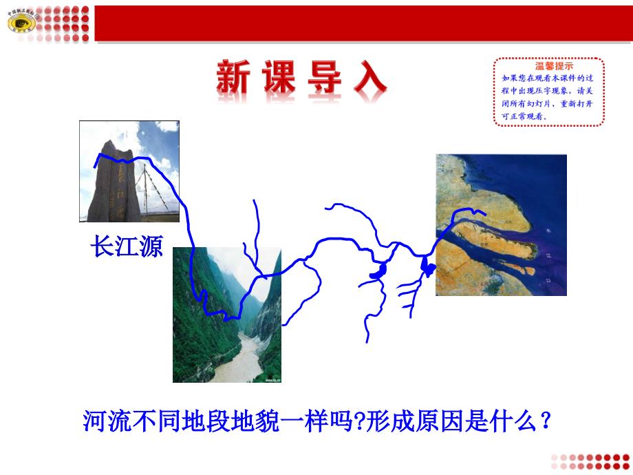 掌握河流侵蚀地貌与河流堆积地貌的成因分布及特点课件_第1页