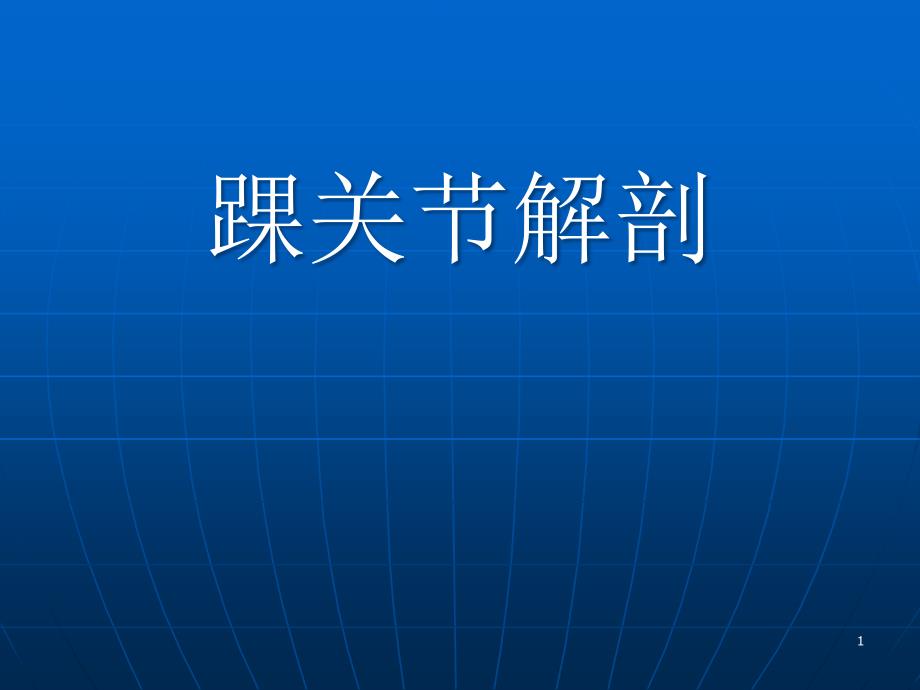 踝关节解剖详解ppt课件_第1页