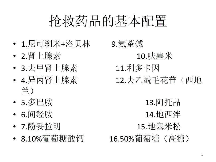 抢救药品的配置课件_第1页