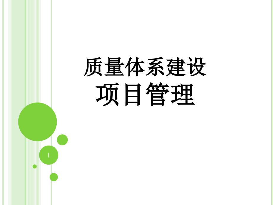 质量体系建设项目管理案例课件_第1页