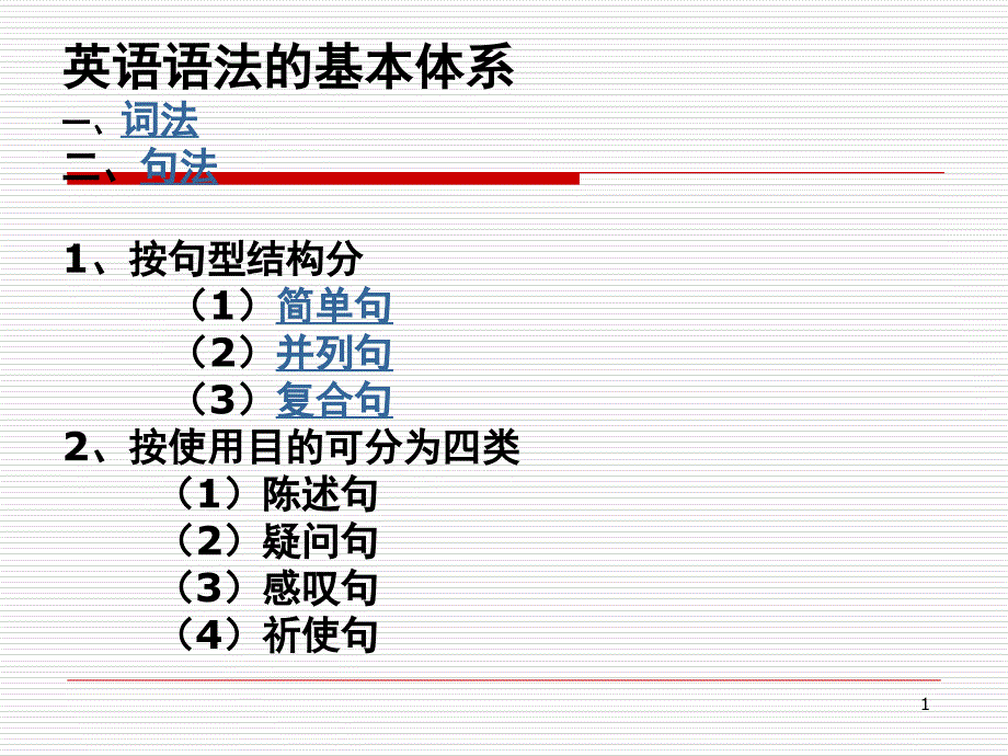 英语语法基本框架课件_第1页