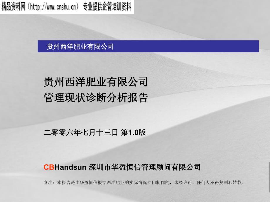公司管理现状诊断分析报告课件_第1页