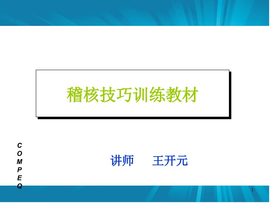 ISO体系稽核技巧_第1页