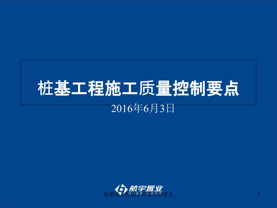 桩基础工程施工质量控制要点课件_第1页