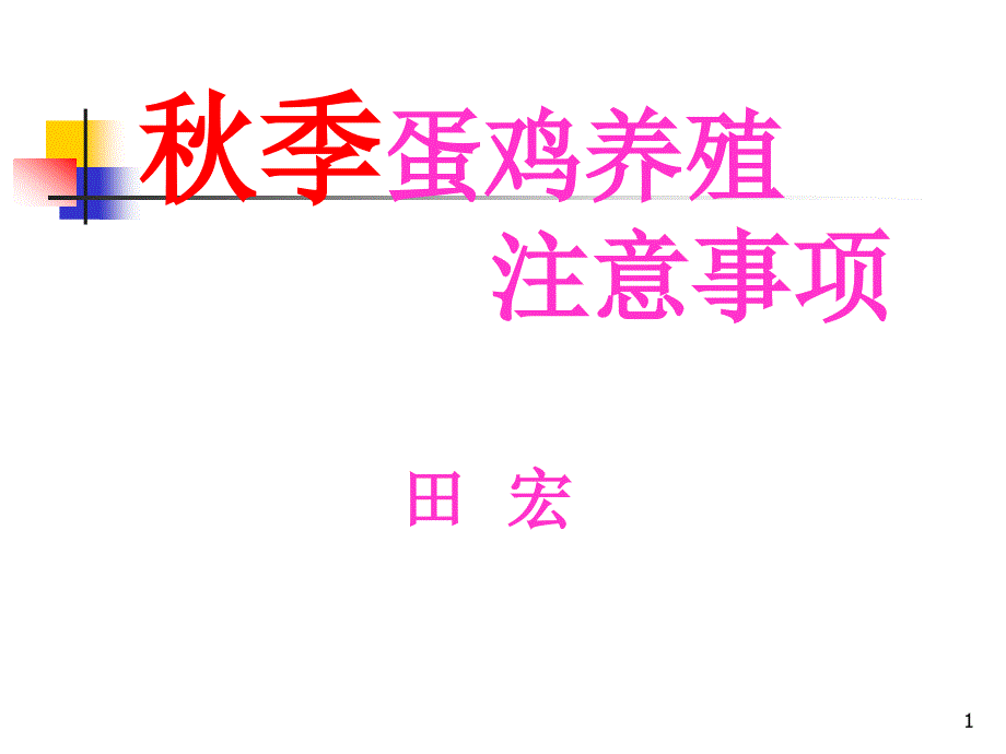 秋季蛋鸡养殖注意事项课件_第1页