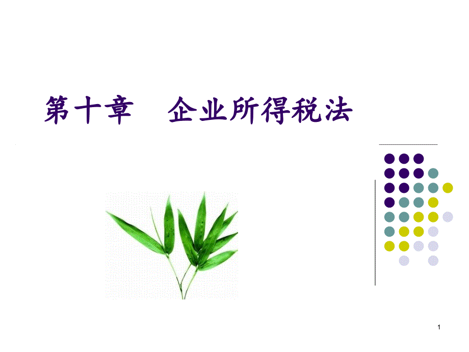 第10章企业所得税课件_第1页