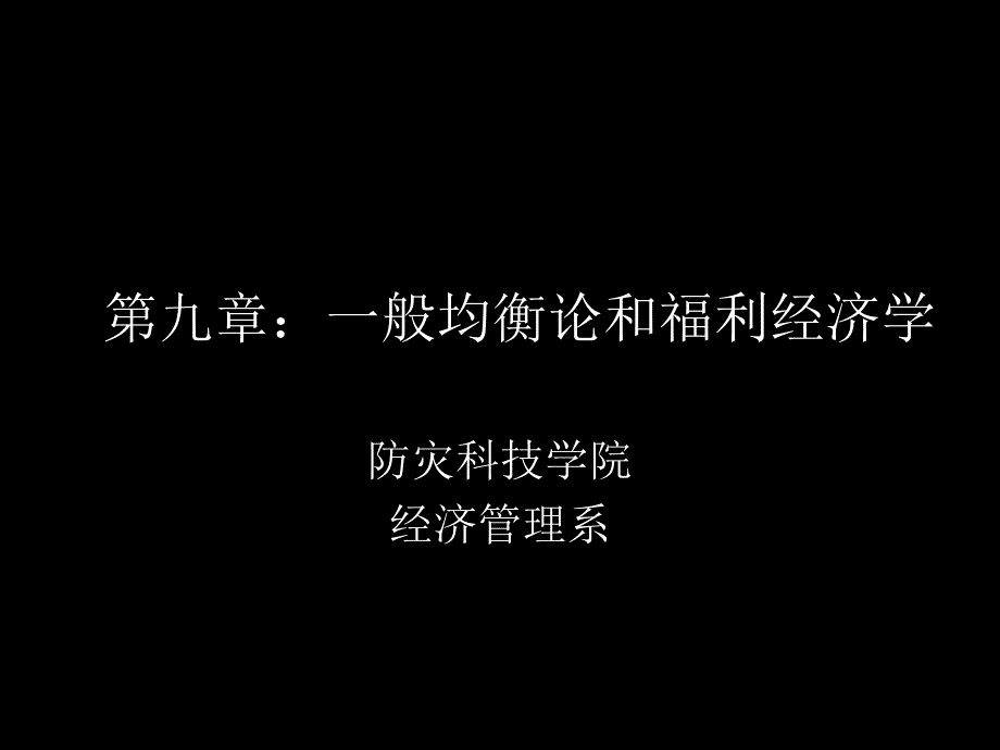 第十章一般均衡论和福利经济学课件_第1页