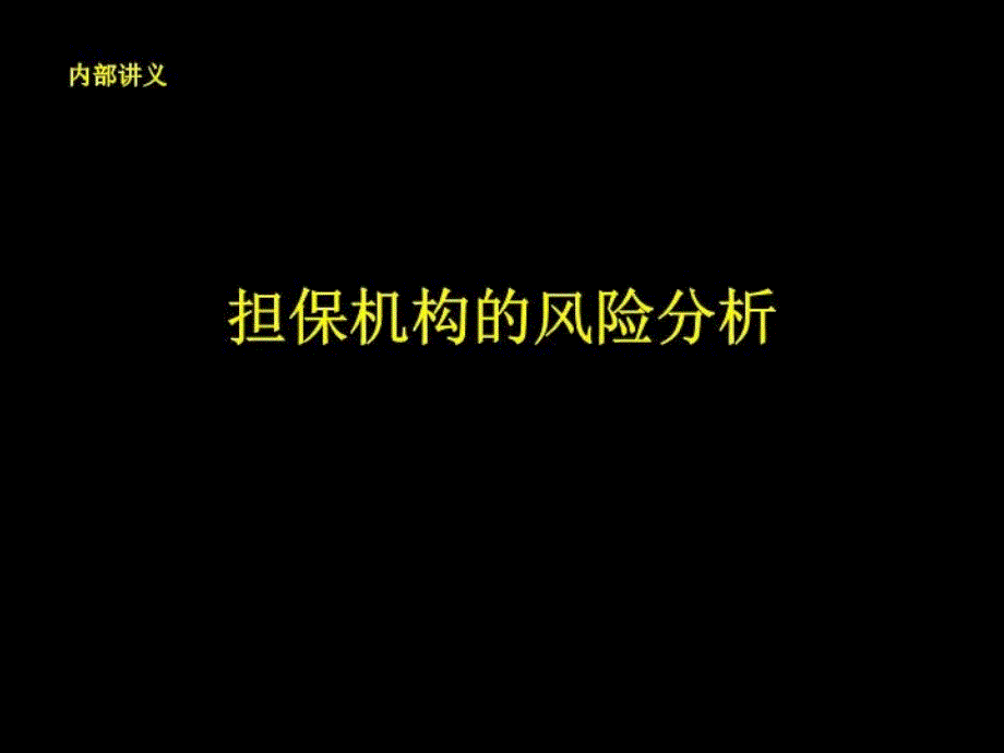 担保公司的风险分析课件_第1页