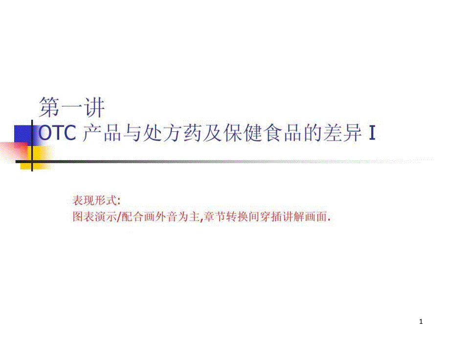 医药OTC销售培训教材课件_第1页