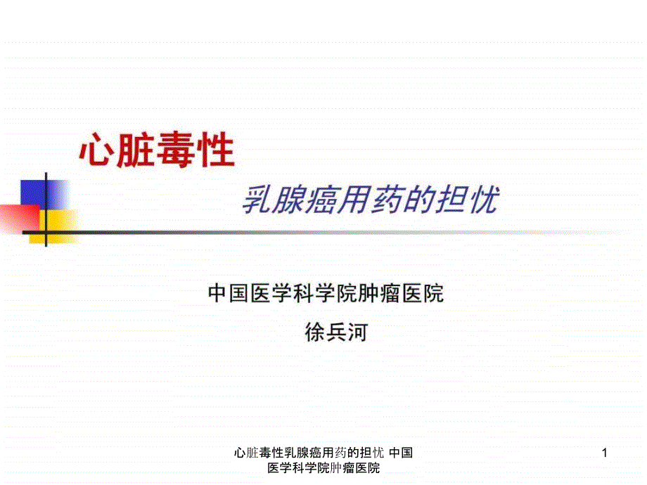 心脏毒性乳腺癌用药的担忧ppt课件_第1页