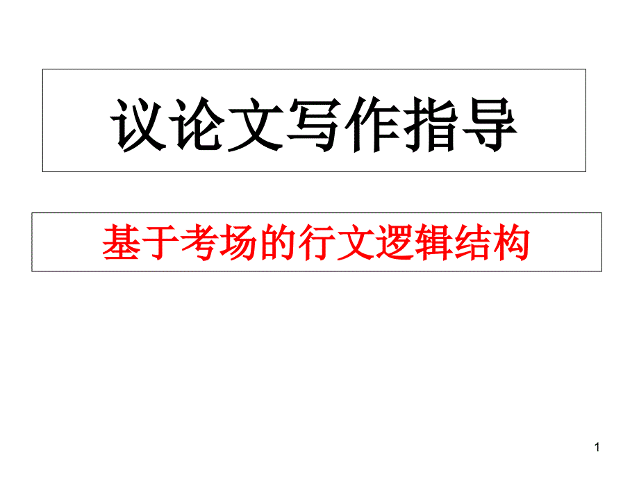 议论文结构与段落推论逻辑课件_第1页