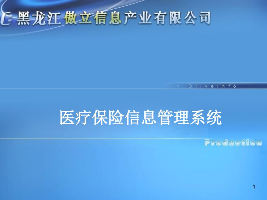 医疗保险信息管理系统产品介绍课件_第1页