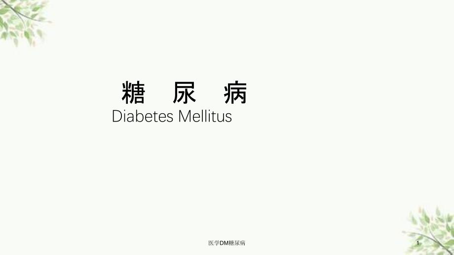 医学DM糖尿病ppt课件_第1页