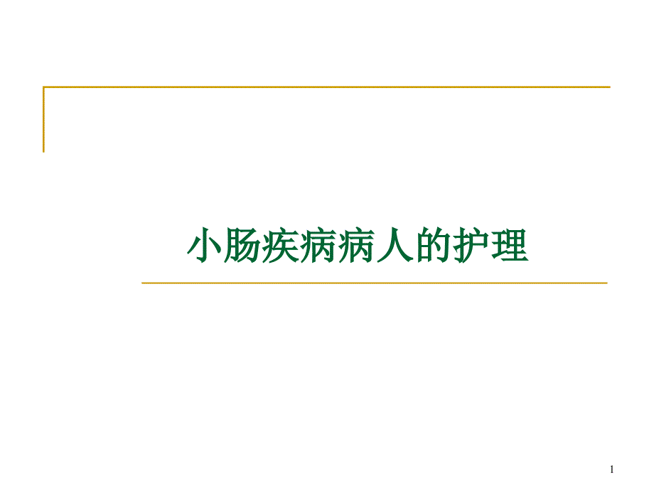 小肠疾病病人的护理--课件_第1页