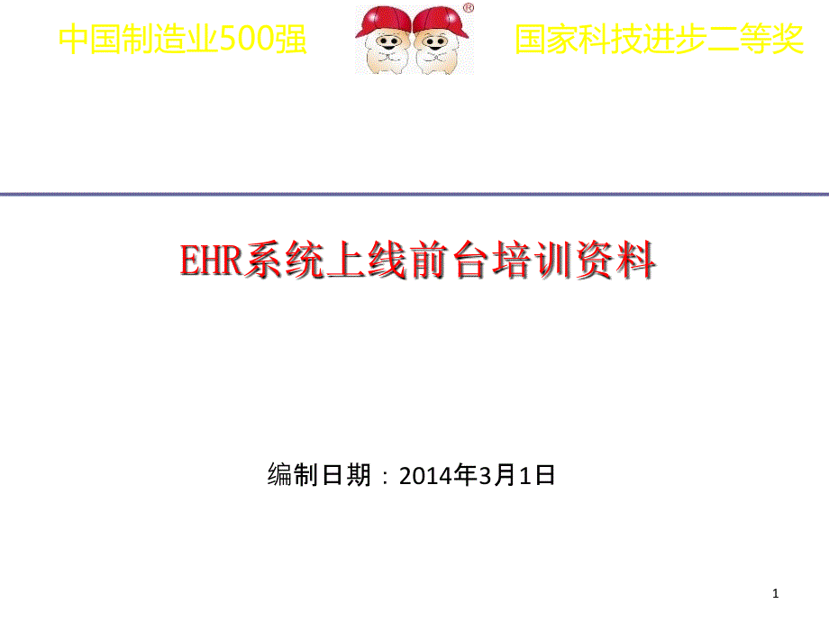 EHR系统上线前台培训资料_第1页