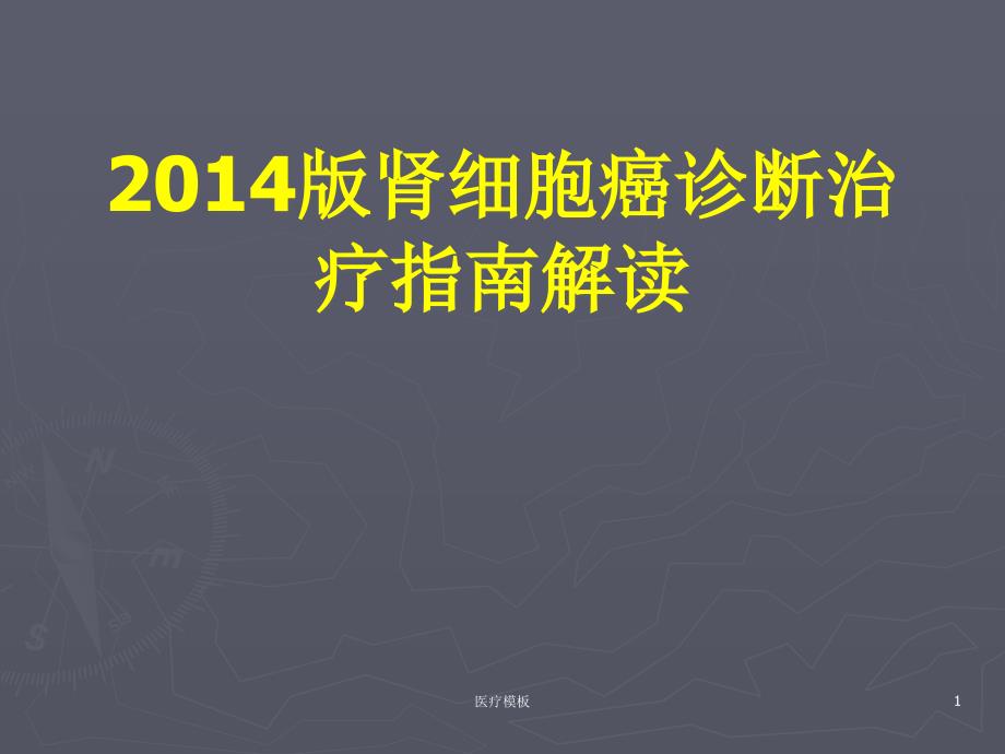 20zz版肾细胞癌诊断治疗指南解读(模板参考)课件_第1页