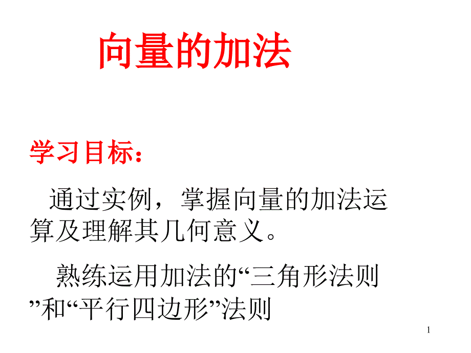 向量的加减法课件_第1页