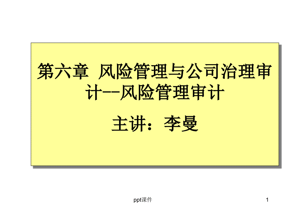 风险管理审计课件_第1页