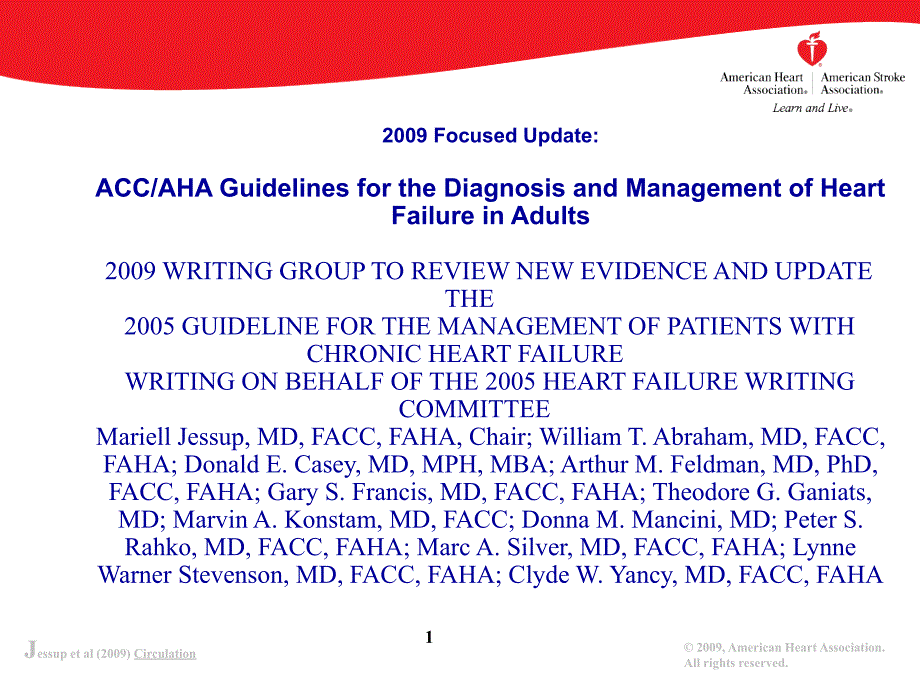 ACCAHA成人心力衰竭诊断与治疗指南修订版英文课件_第1页