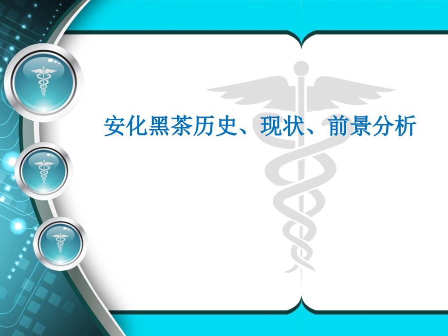 安化黑茶现状及前景分析课件_第1页