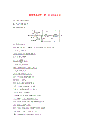 高考化學(xué)一輪復(fù)習(xí) 排查落實(shí)練五 鈉、鋁及其化合物-人教版高三化學(xué)試題
