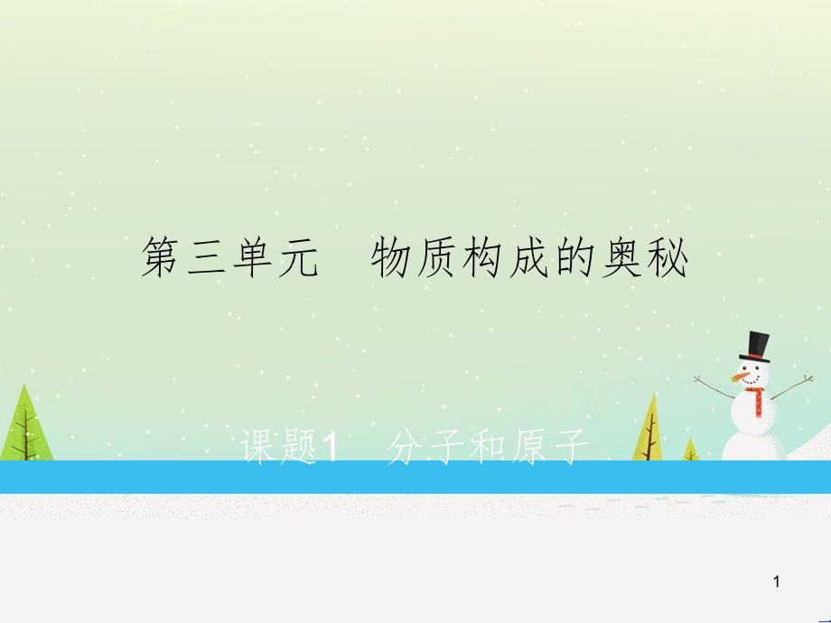 九年级化学上册 第3单元 物质构成的奥秘 课题1 分子和原子综合提升练习课件 （新版）新人教版_第1页