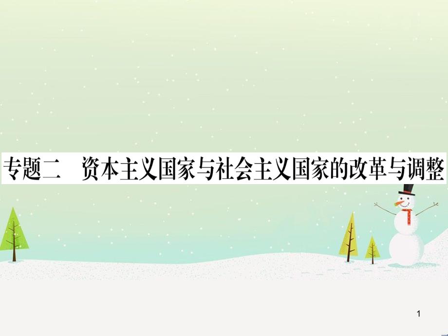 九年级历史下册 期末专题复习 专题二 资本主义国家与社会主义国家的改革与调整习题课件 新人教版_第1页