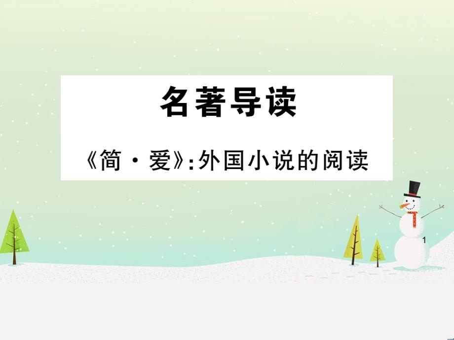 九年级语文下册 第六单元 名著导读《简爱》外国小说的阅读习题课件 新人教版_第1页