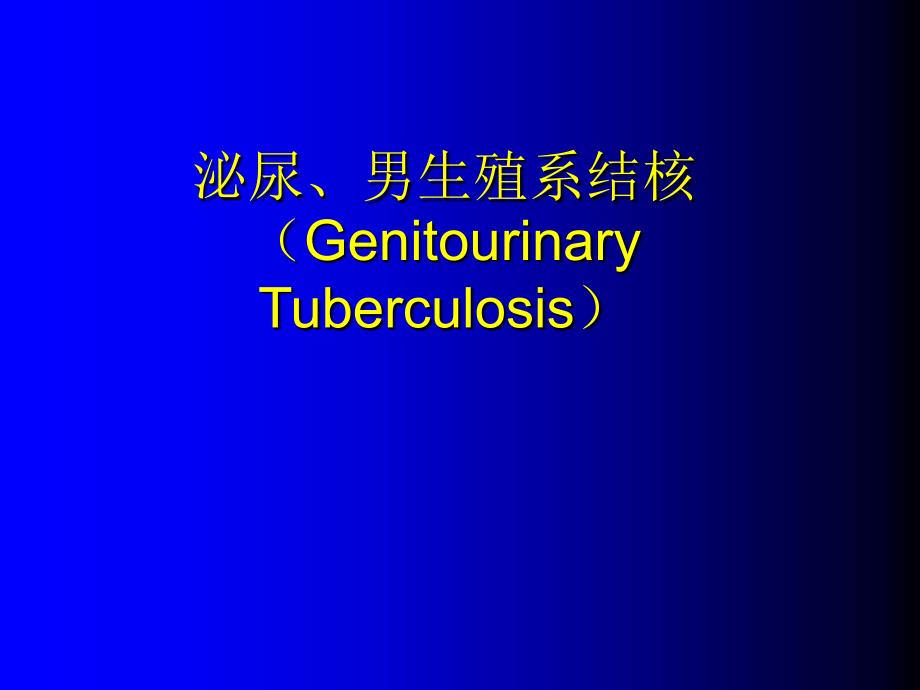 泌尿、男生殖系结核_第1页