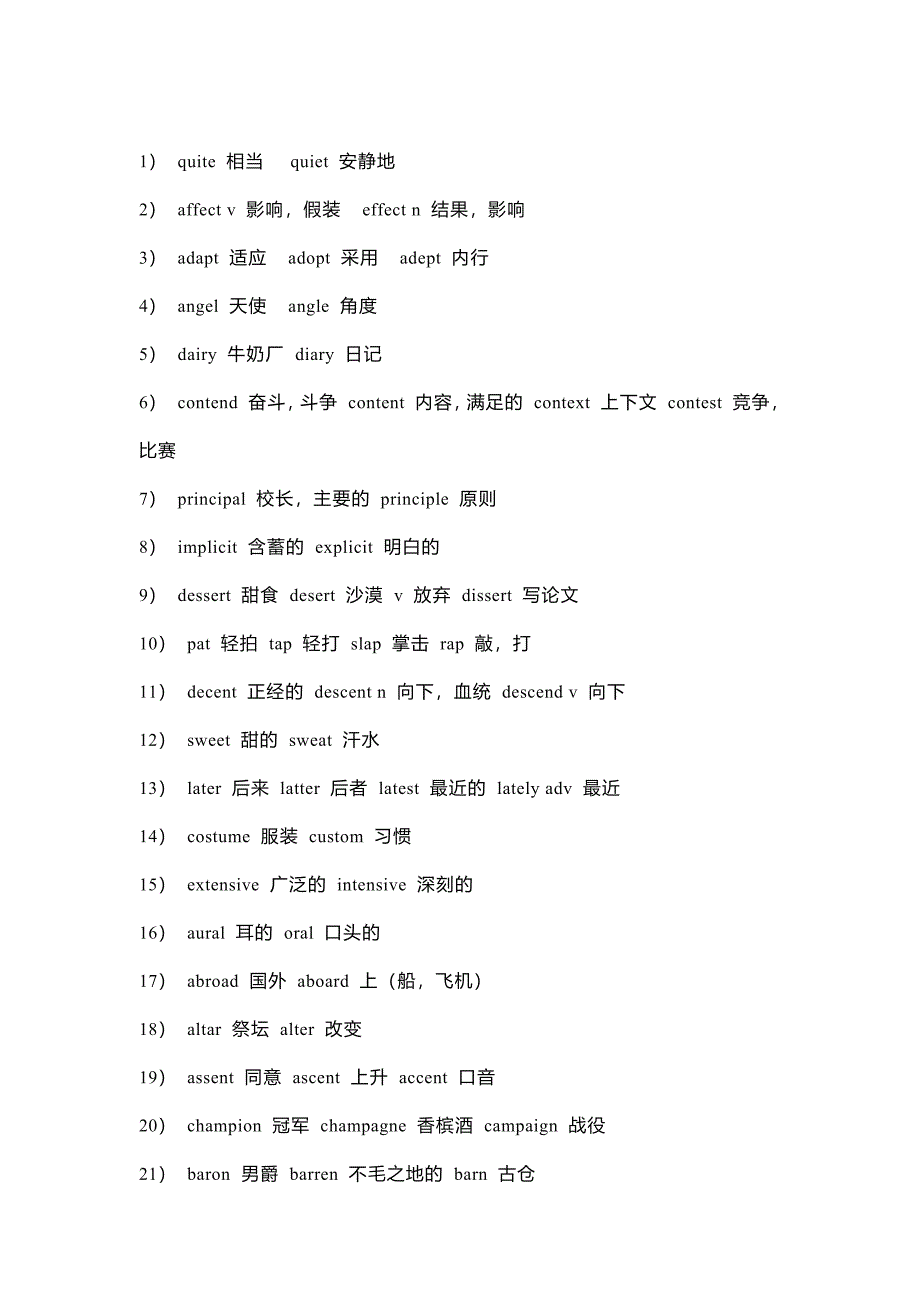 高中英語151組最容易拼錯的單詞_第1頁