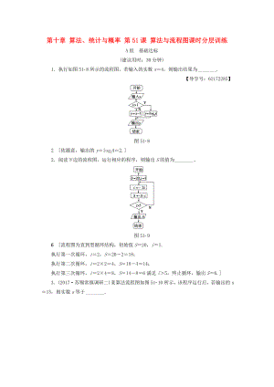 （江蘇專用）高考數(shù)學(xué)一輪復(fù)習(xí) 第十章 算法、統(tǒng)計(jì)與概率 第51課 算法與流程圖課時(shí)分層訓(xùn)練-人教版高三數(shù)學(xué)試題