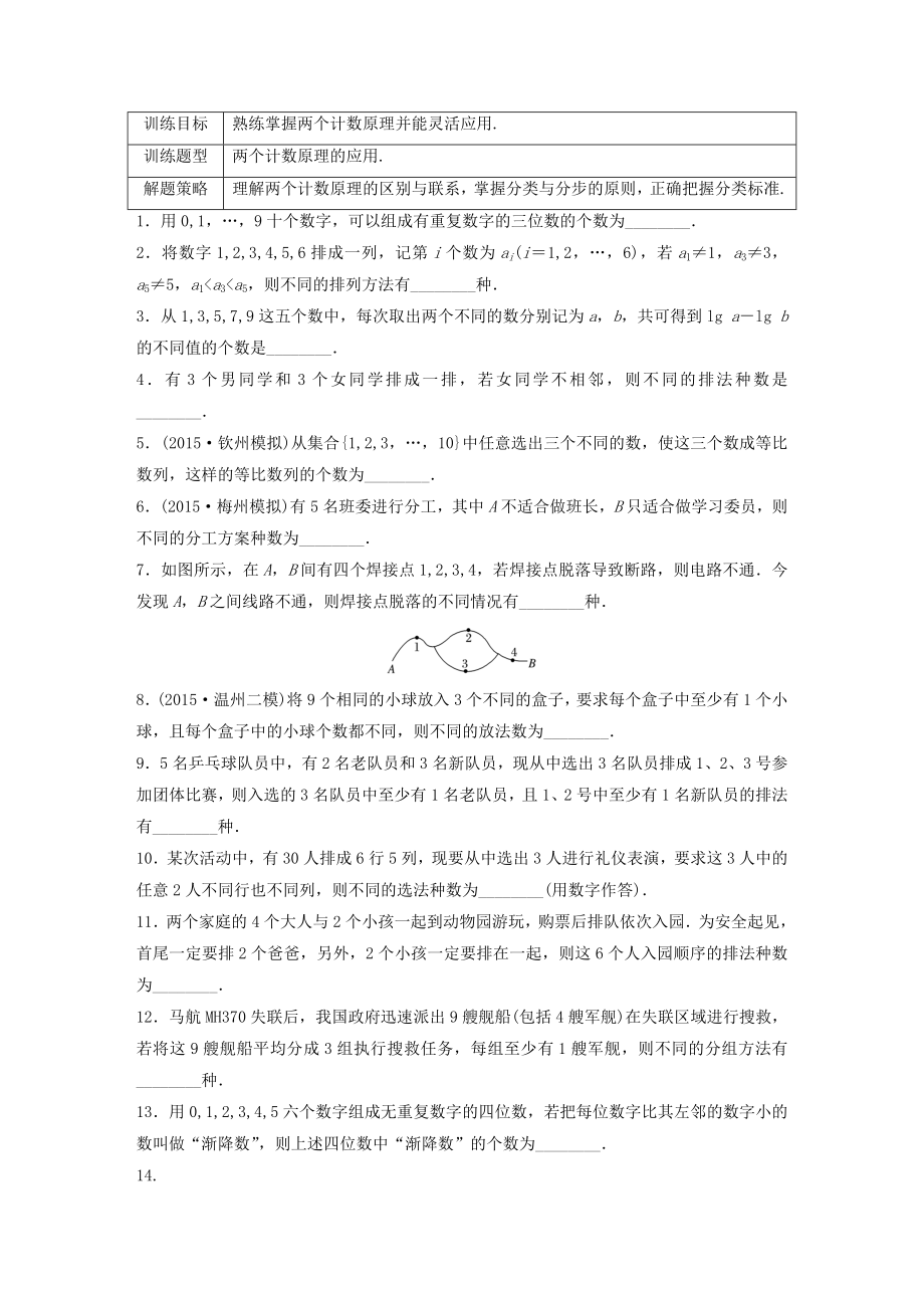 （江蘇專用）高考數(shù)學 專題10 計數(shù)原、概率與統(tǒng)計 78 兩個計數(shù)原理 理-人教版高三數(shù)學試題_第1頁