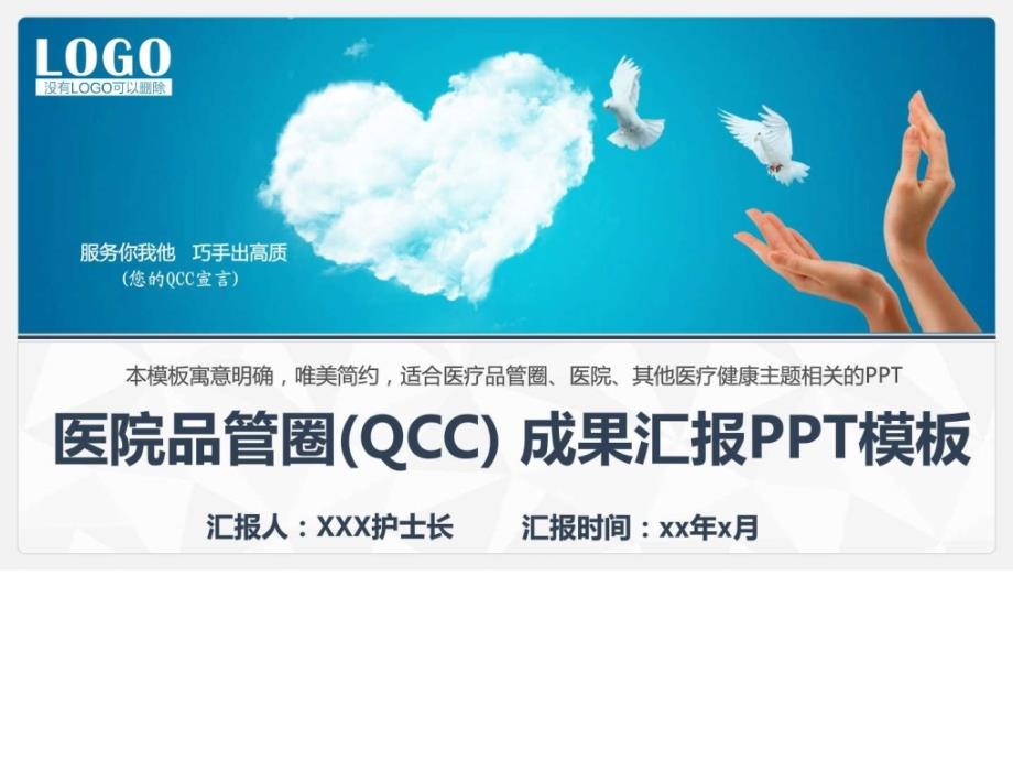 医院品管圈(QCC)成果汇报模板(可修改)_第1页