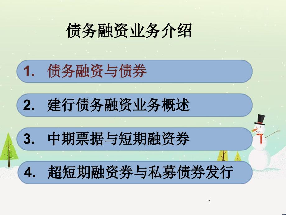 债务融资业务管理与财务知识分析介绍_第1页