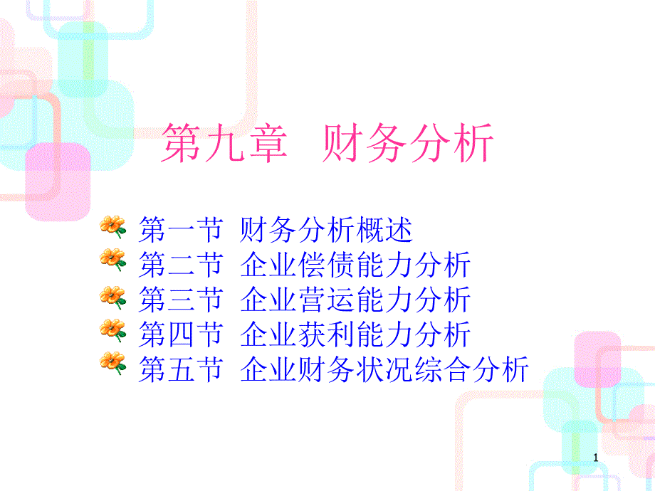 9第九章财务分析_第1页