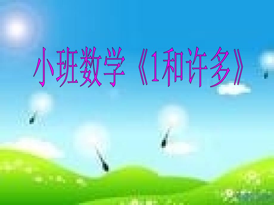 小班数学《1和许多》教学课件_第1页