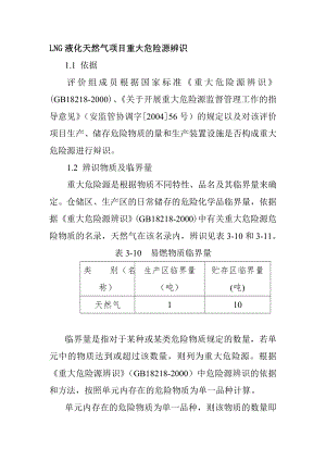 LNG液化天然氣項目重大危險源辨識