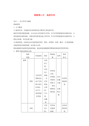 （課標通用）高考地理二輪復習 考前三個月 第三部分 考前靜悟篇 倒數(shù)第11天 地質(zhì)作用