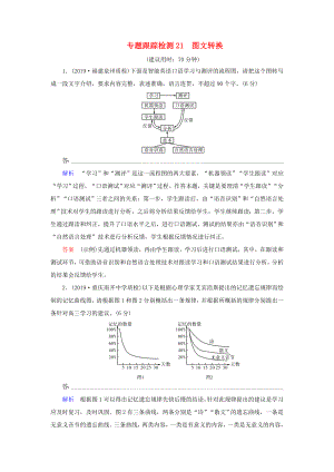 （課標通用）高考語文 專題跟蹤檢測21 圖文轉(zhuǎn)換（含解析）-人教版高三全冊語文試題