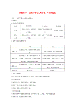 （課標通用）高考地理二輪復習 考前三個月 第三部分 考前靜悟篇 倒數(shù)第9天 自然環(huán)境與人類活動、可持續(xù)發(fā)展