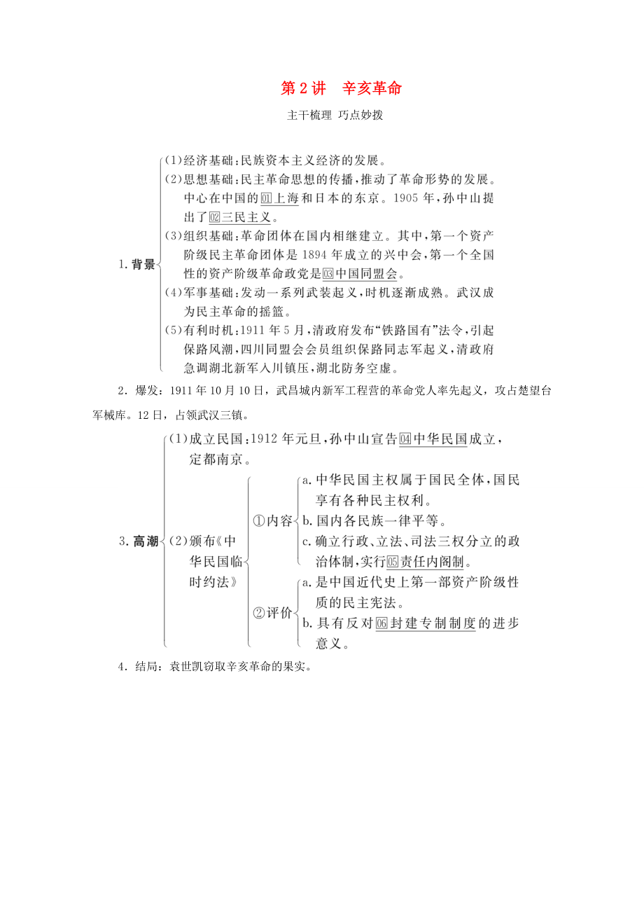 （通史版）高考?xì)v史一輪教師用書 第二部分 中國(guó)近代史 第7單元 第2講 辛亥革命（含解析）-人教版高三全冊(cè)歷史試題_第1頁(yè)