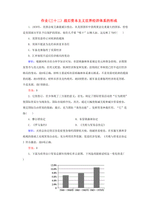 河北省衡水市高考歷史大一輪復習 單元十一 世界經(jīng)濟的全球化趨勢 作業(yè)32 戰(zhàn)后資本主義世界經(jīng)濟體系的形成-人教高三全冊歷史試題