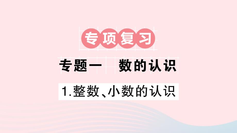 2023年六年级数学下册专题一数的认识1整数小数的认识作业课件北师大版_第1页