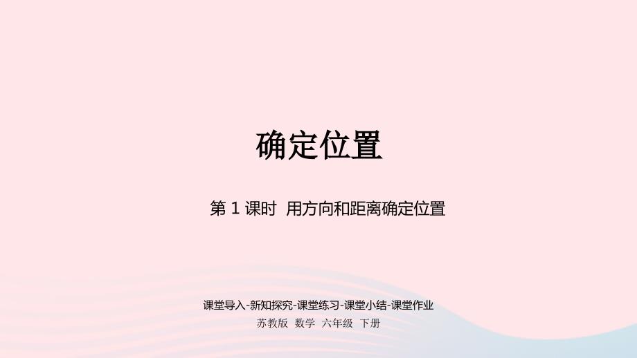 2023年六年级数学下册五确定位置第1课时用方向和距离确定位置课件苏教版_第1页