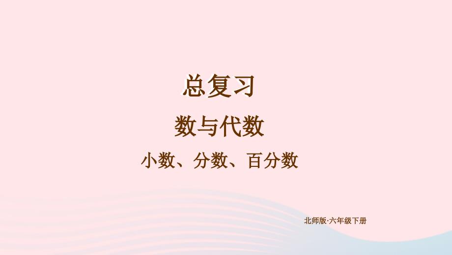 2023年六年级数学下册总复习专题一数与代数第1节数的认识第3课时小数分数百分数课件北师大版_第1页