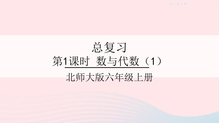 2023年六年级数学上册总复习第1课时数与代数1课件北师大版_第1页