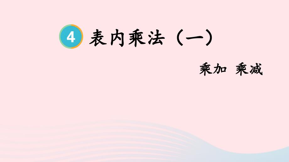 2023年二年级数学上册4表内乘法一22~6的乘法口诀第4课时乘加乘减上课课件新人教版_第1页