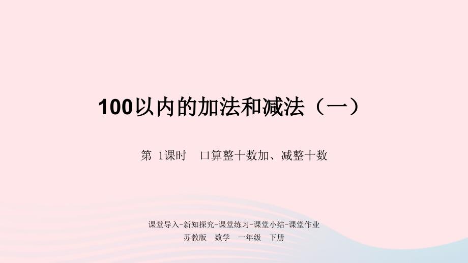 一年级数学下册第4单元100以内的加法和减法一第1课时口算整十数加减整十数课件苏教版_第1页