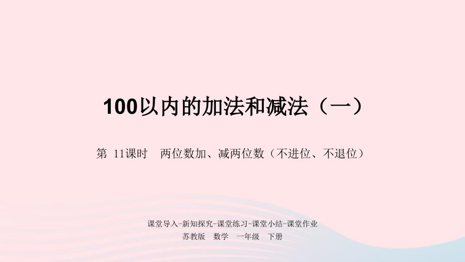 一年级数学下册第4单元100以内的加法和减法一第11课时两位数加减两位数不进位不退位课件苏教版_第1页