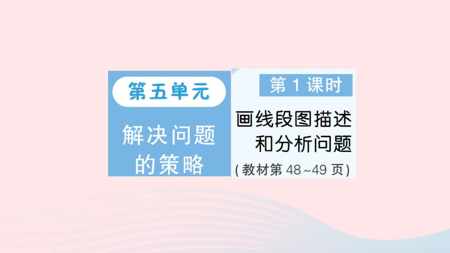 2023年四年级数学下册第五单元解决问题的策略第1课时画线段图描述和分析问题作业课件苏教版_第1页